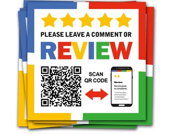 Funny Review QR Code Prank Stickers - 20 QTY