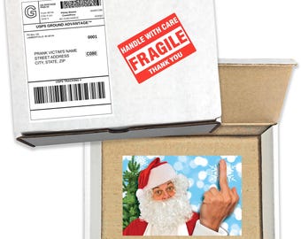 Santa Middle Finger Christmas Prank Mail Gag Gift