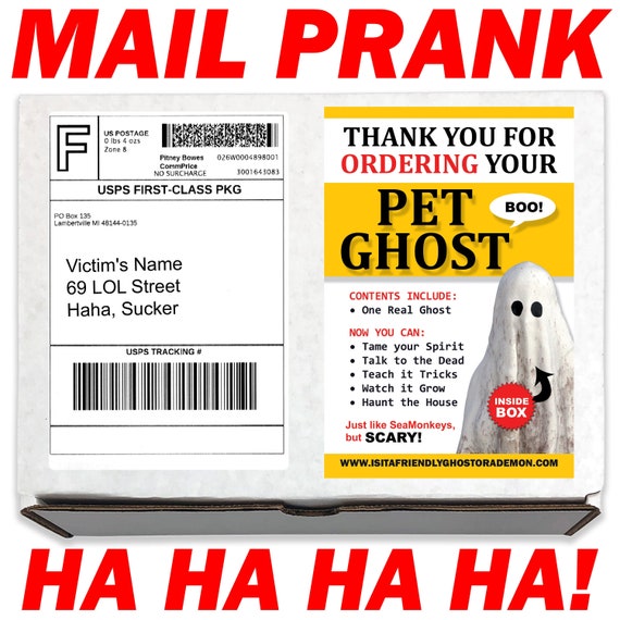 Prank Mail Pet Ghost Prank Box Gag Gift Funny Prank Present - Etsy Prank Mail Pet Ghost Prank Box Gag Gift Funny Prank Present - Etsy