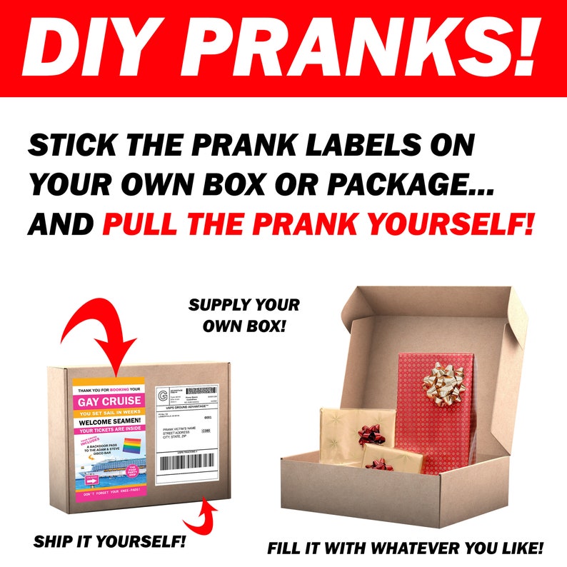 Funny Prank Labels: 10-piece DIY Gag Gift Fun - Etsy
