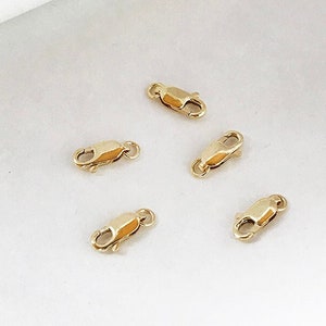 3x8mm 14K Gold Filled Lobster Clasp with A Closed Ring  , Claw Clasp , Wholesale, Made in USA