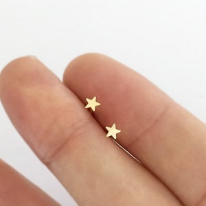 2 Pcs 3.5mm 14K Gold Filled Star Post Earrings, Star Ear Post, Star Stud Earrings, Wholesale