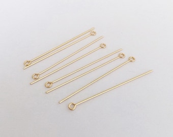 25 Spille Testa In Oro 14/20 Fill, 1,5 Pollici 24 Gauge &ndash; Per Creazioni Gioiello Fai Da Te