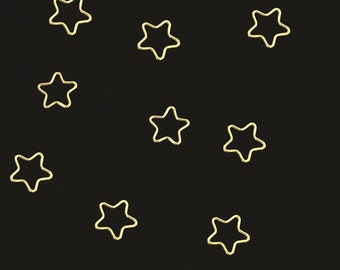2 Pcs 10.5mm 14K Gold Filled Star Closed Jump Ring, Wire Star Charm, Connector, Bulk, Made in USA