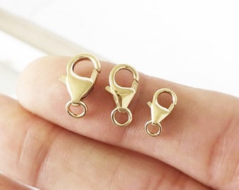 2 Pcs 14K Gold Filled Trigger Clasp w/ Open Ring