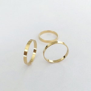 2.25mm 14K Gold Filled Band Ring, For Stamping, Wide Band Ring, Minimal, Bulk, Wholesale, Made in USA image 3