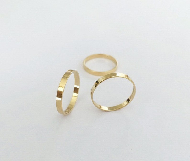 2.25mm 14K Gold Filled Band Ring, For Stamping, Wide Band Ring, Minimal, Bulk, Wholesale, Made in USA image 3