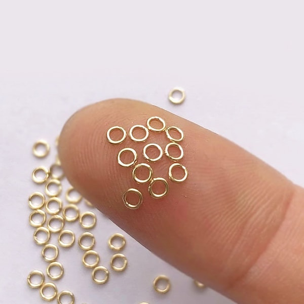 25 Pcs 2.5mm 24 Gauge 14K Gold Filled Open Jump Rings, Open Jump Rings, Made in USA