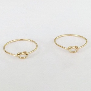 14K Gold Filled Love Knot Ring, size US4-9, Thin Stackable Ring, Midi Ring, Minimal, Wirewrapping, Wholesale, Made in USA