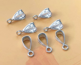 2 stuks 4x9,5x3mm 925 sterling zilveren hanger borgtocht met open ring, groothandel, gemaakt in de VS