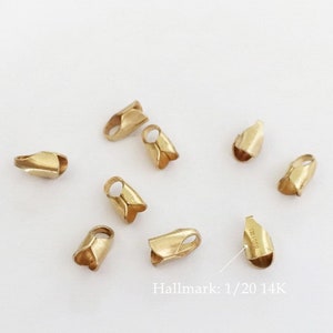 2 Pcs 3mm 14K Gold Filled Round Endcap, Wholesale