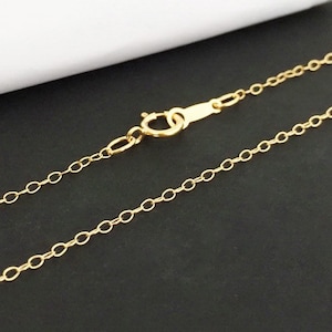 16 Inch/18 Inch 1.3mm 14K Gold Filled Cable Chain Necklace, Dainty Necklace, Finished Chain Necklace, Wholesale