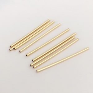 2 Pcs 1x25.5mm Gold Filled Cut Tube, Crimp Tubes, Crimps, Spacer Tubes