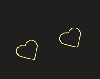Anillos de salto cerrados con forma de corazón, rellenos de oro de 14 quilates (17,5 mm), con dije de corazón, a granel, fabricados en EE. UU.
