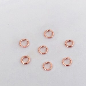 20 Pcs 4mm 20.5 Gauge 14K Rose Gold Filled Open Jump Rings, 14K Rose Gold Filled Jump Rings, Wholesale, Bulk, Made in USA
