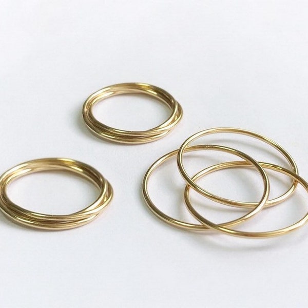 14K Gold gefüllt Trinity Ring, ineinandergreifender Ring, Rolling Ring, Zappeln Angst Ring, Bulk, Großhandel, Made in USA