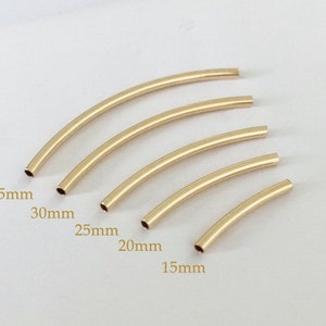 5 Pcs 1.5mm 14K Gold Filled Curved Tubes, Curved Crimp Tubes, Elbow Tubes, Cut Tubes, Wholesale, Made In USA, CT1515-35