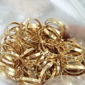 2.25mm 14K Gold Filled Band Ring, For Stamping, Wide Band Ring, Minimal, Bulk, Wholesale, Made in USA image 5