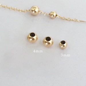 5 Pcs 3mm/4mm 14K Gold Filled Stopper Beads, Silicone Stopper Beads, Spacer Beads, Rubber Stopper Beads, Charm Holder