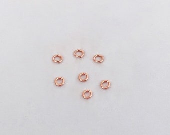 50 Pcs 2.5mm 24 Gauge 14K Rose Gold Filled Open Jump Rings, 14K Rose Gold Filled Jump Rings, Wholesale, Bulk, Made in USA