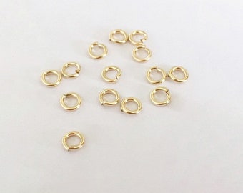 20 Pcs 3.5mm 20.5 Gauge 14K Gold Filled Open Jump Rings, Open Jump Rings, 50 Pcs, 100 Pcs, Made in USA