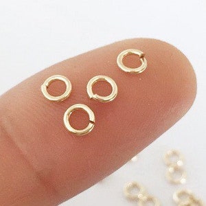 10 Pcs 4mm 20 Gauge 14K Gold Filled Open Jump Rings, Open Jump Rings, Made in USA