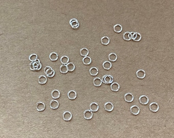 50 Pcs 3mm 22 Gauge 925 Sterling Silver  Open Jump Rings, Open Jump Rings, Made in USA
