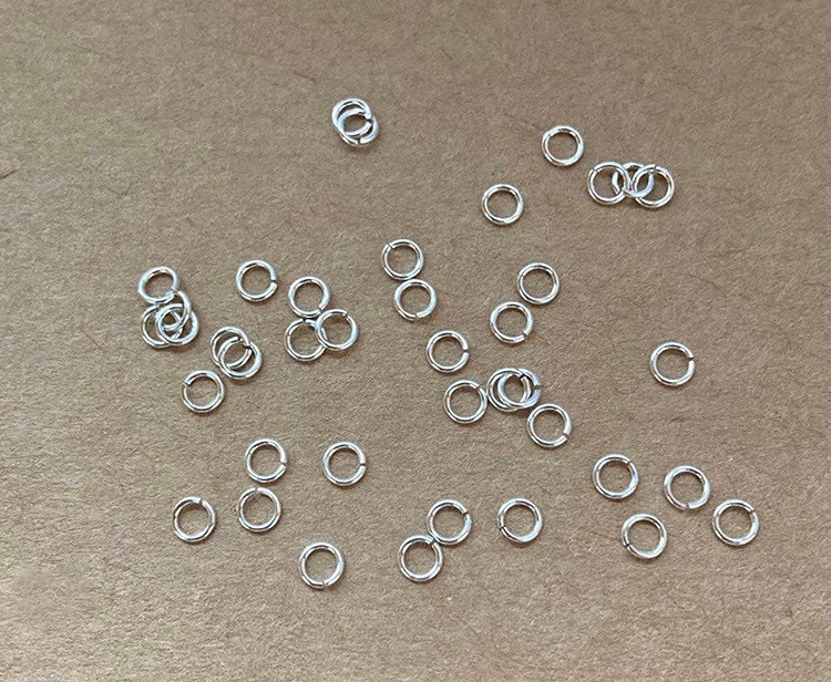 50 Pcs 3mm 22 Gauge 925 Sterling Silver  Open Jump Rings, Open Jump Rings, Made in USA