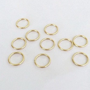 10 Pcs 6mm 20.5 Gauge 14K Gold Filled Closed Jump Rings, Closed Jump Rings, Made in USA