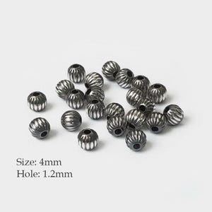 5 Pcs 4.5mm Corrugated  Navajo Style Pearl, Navajo Style Pearl, Navajo Pearl, Corrugated Bead
