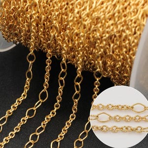 14K Gold Filled Long And Short Chain, Diamond Link and Oval link
