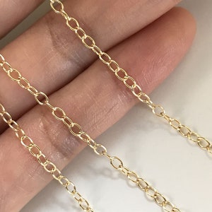 Gold Filled Chain by the Foot USA Made Wholesale Chain, Perfect for Permanent  Jewelry made in USA 
