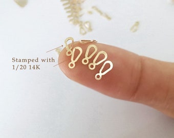 5 Pcs 3x7mm 14K Gold Filled Pear Shape Quality Tags, Thin Quality Tags, Tag Ends, Made in USA