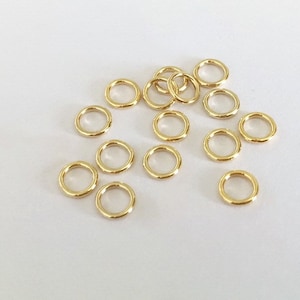 10 Pcs 4mm 20.5 Gauge 14K Gold Filled Closed Jump Rings, Closed Jump Rings, Made in USA