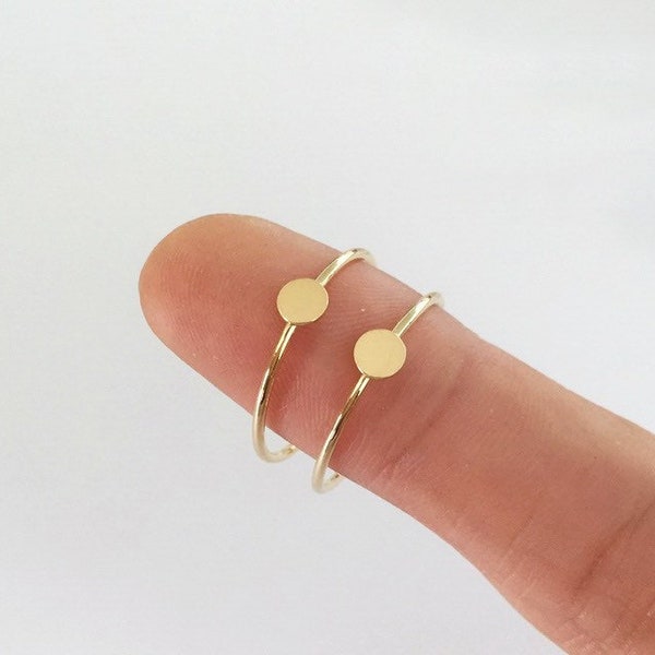 14K Gold Filled Disc Ring, 4mm Disc, Fit For Stamping, Stacking Ring, Bulk, Wholesale, Made in USA