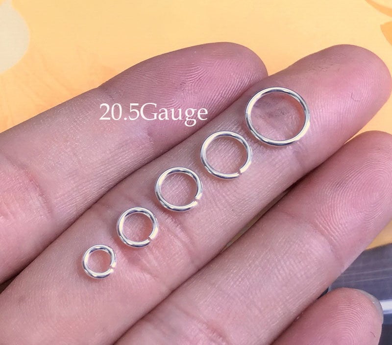 20 Pcs 20.5 Gauge 925 Sterling Silver Open Jump Rings, 3mm/3.5mm