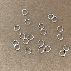 20 Pcs 4mm 22 Gauge 925 Sterling Silver Open Jump Rings, Open Jump Rings, Made in USA