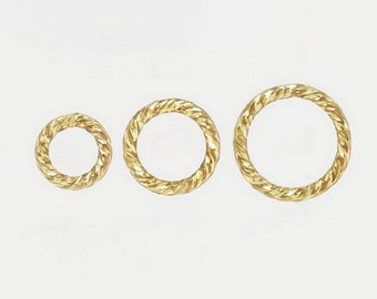 10 Pcs 4mm/5mm/6mm 20.5 Gauge 14K Gold Filled Sparkle Closed Jump Rings,  Jump Rings,  Closed Jump Rings, Made in USA
