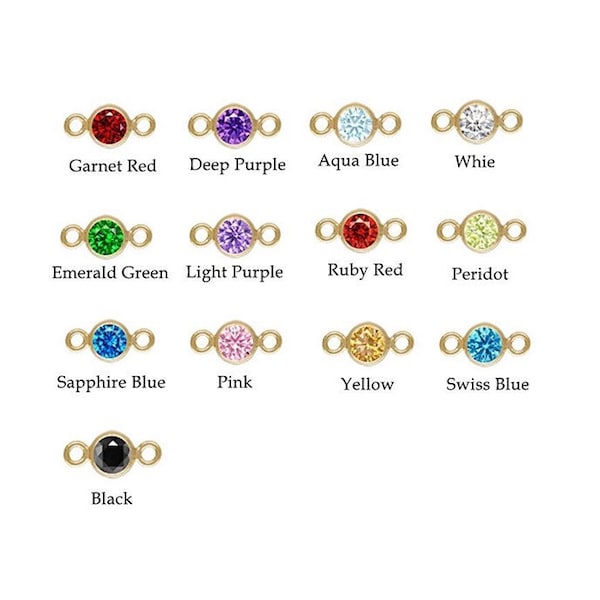 3mm 14K Gold Filled Cz Bezel Connector, 3A Cubic Zirconia Connector, Birthstone Connector, Bezel Setting With Cz, Wholesale, Made in USA