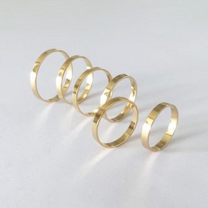 2.25mm 14K Gold Filled Band Ring, For Stamping, Wide Band Ring, Minimal, Bulk, Wholesale, Made in USA image 1