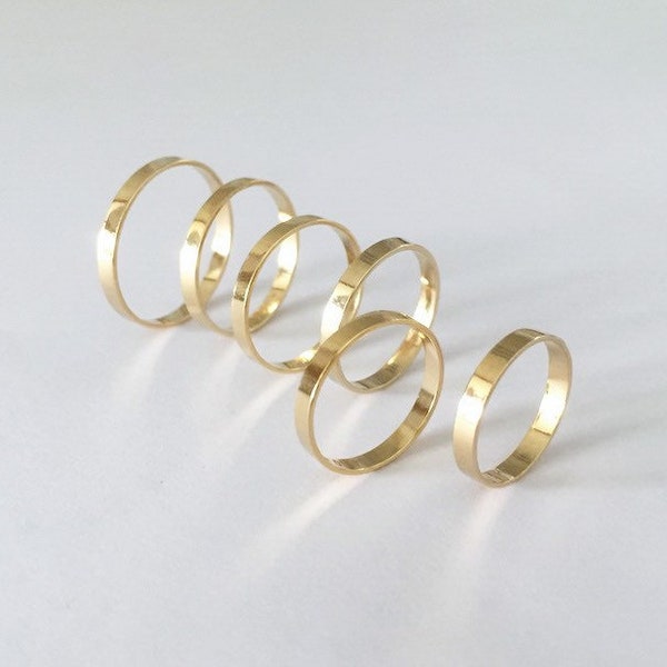 2.25mm 14K Gold Filled Band Ring, For Stamping, Wide Band Ring, Minimal, Bulk, Wholesale, Made in USA