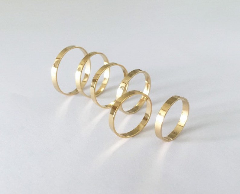 2.25mm 14K Gold Filled Band Ring, For Stamping, Wide Band Ring, Minimal, Bulk, Wholesale, Made in USA image 1