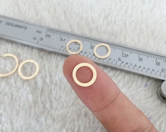 10mm 14K Gold Filled Circle Link, Flat Circle Connector, Wholesale, Made In USA, CL1010