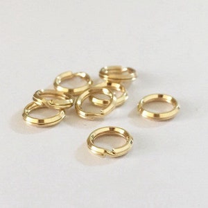 2 Pcs 6.2mm 14K Gold Filled Split Rings, Great for Pendants, Key Rings, Dog Tags and Other Projects, Bulk, Made in USA