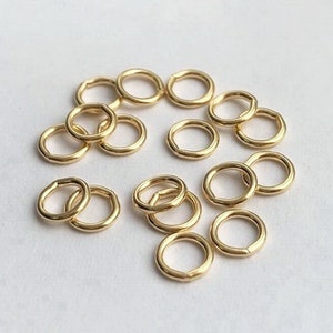 10 st 5 mm x 0,77 mm 14K guldfyllda slutna hoppringar, slutna hoppringar, tillverkade i USA
