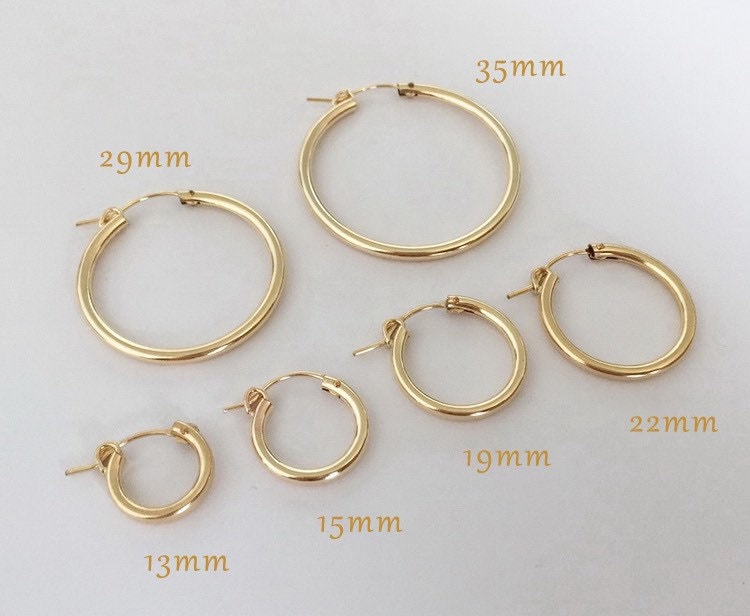 9ct Gelbgold Twist Reifen Stil Ohrringe Britisch