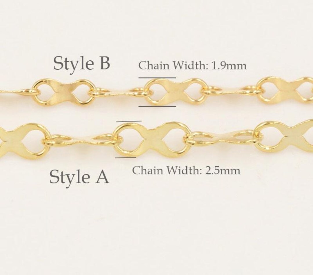 Kaya✧14kgf 1.9mm/2.5mm 14K Gold Filled Figure 8 Chain - Etsy