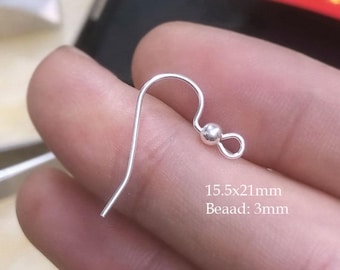 NKlaus Argento Coppia di orecchini a pallina da 5 mm Orecchini a pallina da donna in argento 925 lucido 9123