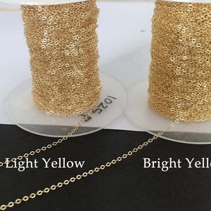 1,32 mm 14K gold filled platte kabelketting, glanzende kabelketting, groothandel, gemaakt in de VS