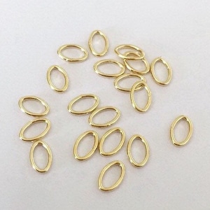 10 Pcs 3.5x5.3mm 22 Gauge 14K Gold Filled  Oval Closed Jump Rings, 50Pcs, Jump Rings, 100Pcs, Closed Jump Rings, Made in USA